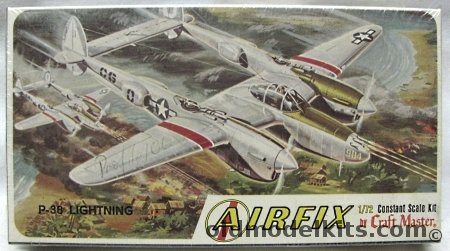 Airfix 1/72 Lockheed P-38J Lightning Craftmaster Issue, 1206-50 plastic model kit